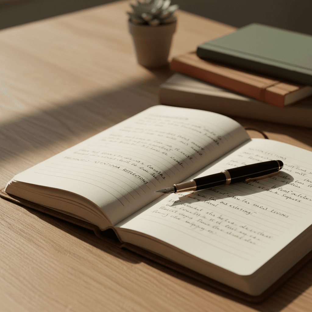 Handwritten progress log